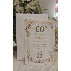INVITO 60 ANNI DONNA CON BUSTA