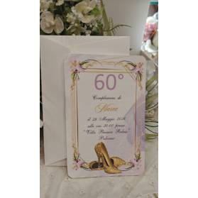 INVITO 60 ANNI DONNA CON BUSTA