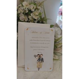 INVITO MATRIMONIO SPOSINI CON BUSTA E STAMPA GRATIS