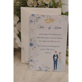 INVITO MATRIMONIO SPOSINI CON BUSTA E STAMPA GRATIS