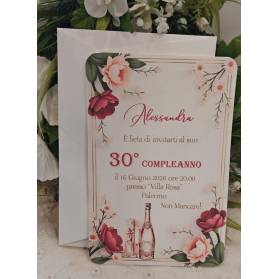 INVITO 30 ANNI DONNA CON BUSTA