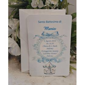 INVITO BATTESIMO BIMBO GIOSTRINA
