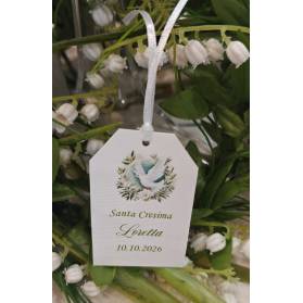 ETICHETTA SANTA CRESIMA CON NASTRINO