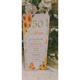 SEGNAPOSTO 50 ANNI DONNA GIRASOLE
