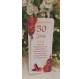 SEGNAPOSTO 50 ANNI DONNA ROSE ROSSE