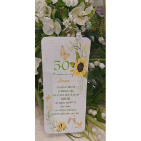 SEGNAPOSTO 50 ANNI DONNA GIRASOLE