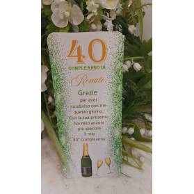 SEGNAPOSTO 40 ANNI UOMO