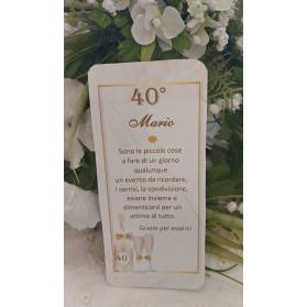 SEGNAPOSTO 40 ANNI UOMO AZZURRO