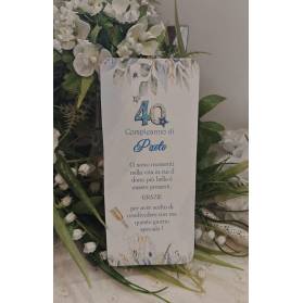 SEGNAPOSTO 40 ANNI UOMO AZZURRO