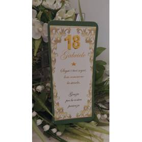 SEGNAPOSTO 18 ANNI RAGAZZO BIANCO E VERDE