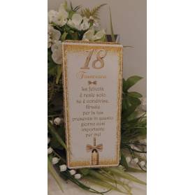 SEGNAPOSTO 18 ANNI RAGAZZO DORATO