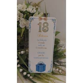 SEGNAPOSTO 18 ANNI RAGAZZO AZZURRO
