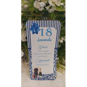 SEGNAPOSTO 18 ANNI RAGAZZO BLU