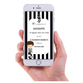 INVITO DIGITALE COMPLEANNO BAMBINO JUVE