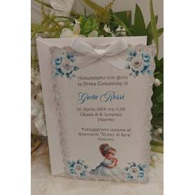 INVITO PRIMA COMUNIONE CON STRASS