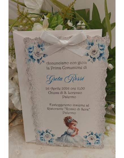 INVITO PRIMA COMUNIONE GEMELLI O FRATELLI