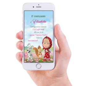 INVITO DIGITALE COMPLEANNO MASHA E ORSO