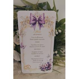 MENU' DI NOZZE FIORI GLICINE