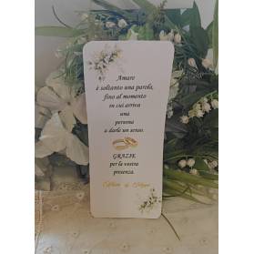 SEGNAPOSTO MATRIMONIO FIORI BIANCHI