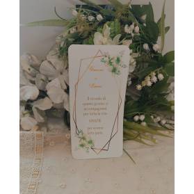 SEGNAPOSTO MATRIMONIO CON FIORI VERDI