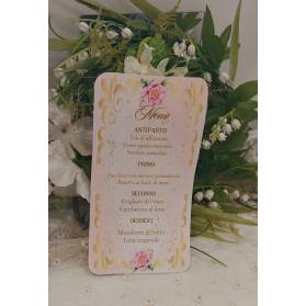 MENU' DI NOZZE CON FIORI