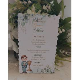 MENU' PRIMA COMUNIONE RAGAZZO