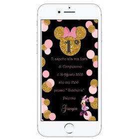 INVITO DIGITALE 1 ANNO MINNIE