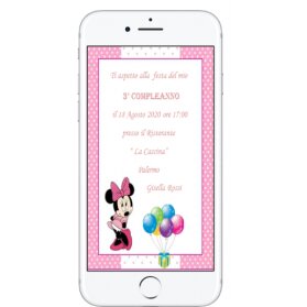 INVITO DIGITALE COMPLEANNO MINNIE