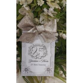 SCATOLINA NOZZE D'ARGENTO CON CONFETTI