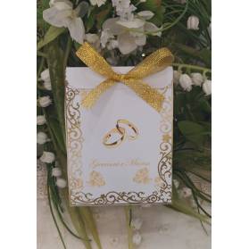 SCATOLINA NOZZE D'ORO CON CONFETTI