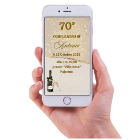INVITO DIGITALE 70 ANNI UOMO