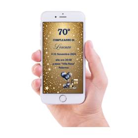 INVITO DIGITALE 70 ANNI UOMO