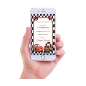 INVITO DIGITALE COMPLEANNO CARS FRATELLI