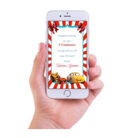 INVITO DIGITALE COMPLEANNO CARS FRATELLI