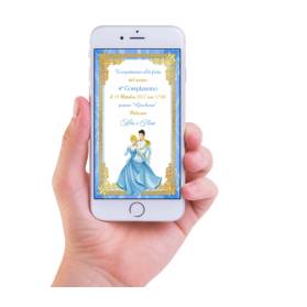 INVITO DIGITALE COMPLEANNO CENERENTOLA FRATELLI
