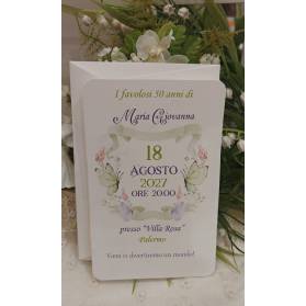 INVITO 50 ANNI DONNA CON BUSTA