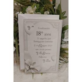 INVITO 18 ANNI CON BUSTA RAGAZZA