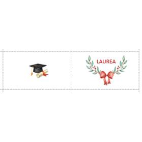 BIGLIETTINO CONFETTI LAUREA CORONA ALLORO