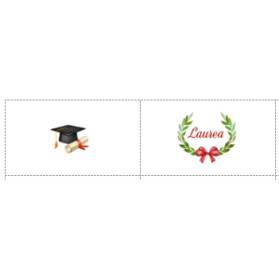 BIGLIETTINO CONFETTI LAUREA CORONA ALLORO
