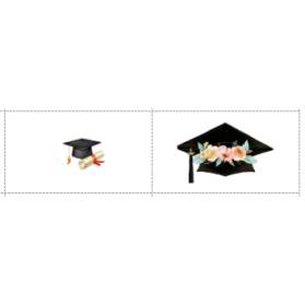 BIGLIETTINO CONFETTI LAUREA CON TOCCO