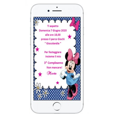 INVITO DIGITALE COMPLEANNO MINNIE