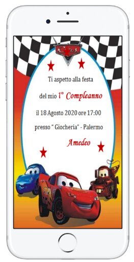 INVITO DIGITALE COMPLEANNO CARS - Bomboniera Chic