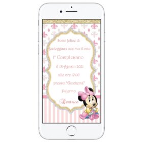 INVITO DIGITALE 1 ANNO MINNIE