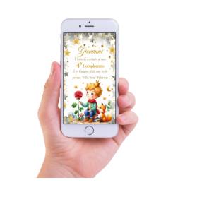 INVITO DIGITALE COMPLEANNO PICCOLO PRINCIPE