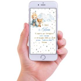 INVITO DIGITALE COMPLEANNO PICCOLO PRINCIPE