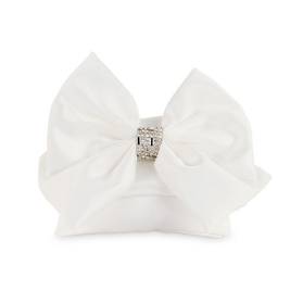 BUSTA BIANCA CON FIOCCO E STRASS