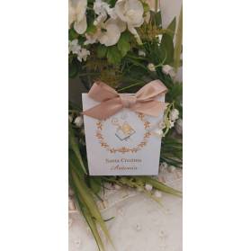 SCATOLINA CRESIMA CON IL NOME CON CONFETTI