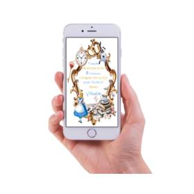 INVITO DIGITALE COMPLEANNO ALICE NEL PAESE DELLE MERAVIGLIE