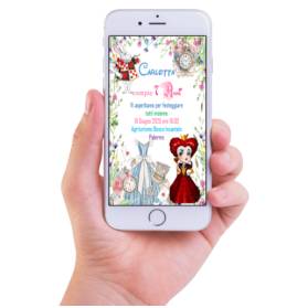 INVITO DIGITALE COMPLEANNO ALICE NEL PAESE DELLE MERAVIGLIE