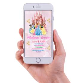 INVITO DIGITALE COMPLEANNO PRINCIPESSE